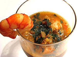 Soupe Indienne aux Lentilles corail et Crevettes Soupe Indienne aux Lentilles corail et Crevettes