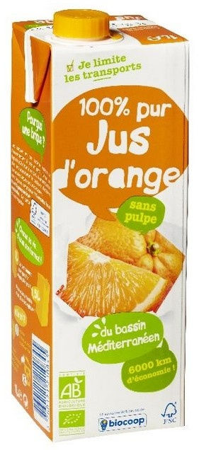 Jus d'orange tétra 1L Jus d'orange tétra 1L