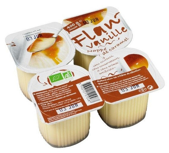 Flan vanille nappé caramel 4x100g Flan vanille nappé caramel 4x100g