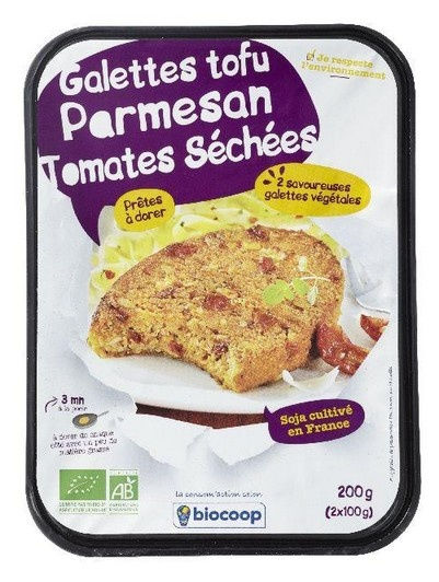 Galette tofou tomate parmesan 2x100g Galette tofou tomate parmesan 2x100g