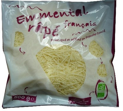 Emmental râpé 29% de matière grasse 500g Emmental râpé 29% de matière grasse 500g